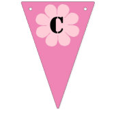 ピンクの花のパワー バンティングフラッグ (第1の旗)