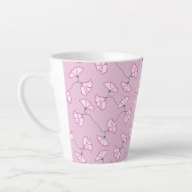 ピンクの花のフラワーカップ
