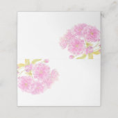 ピンクの花のフローラのテント座席表 プレイスカード (外部開封)