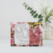 ピンクの花のフローラ写真はがき ポストカード (スタンド正面)