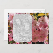 ピンクの花のフローラ写真はがき ポストカード (正面/裏面)