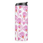 ピンクの花のフローラ タンブラー (回転左)