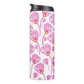 ピンクの花のフローラ タンブラー (回転右)