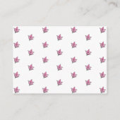 ピンクの花のブライダルシャワーのための賢明な言葉のカード エンクロージャーカード (裏面)