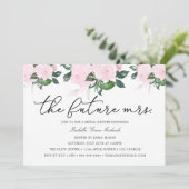 ピンクの花のブライダルシャワーの招待状 招待状 (スタンド正面)