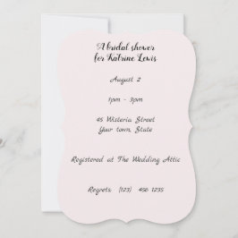 ピンクの花のブライダルシャワーの招待状 招待状