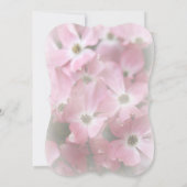 ピンクの花のブライダルシャワーの招待状 招待状 (裏面)