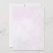 ピンクの花のブライダルシャワー サンキューカード (裏面)