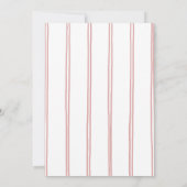 ピンクの花のブライダルシャワー 招待状 (裏面)