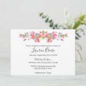 ピンクの花のブライダルシャワー-招待状 招待状 (スタンド正面)