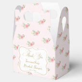 ピンクの花のブライダルティーパーティー フェイバーボックス (オープン)