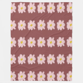 ピンクの花のブランケット フリースブランケット