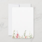 ピンクの花のブリジャートン テーマ, ブライダル ティー リージェンシー 招待状 (裏面)