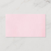 ピンクの花のベビーシャワーおむつくじカード エンクロージャーカード (裏面)