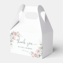 ピンクの花のベビーシャワーファバー箱 フェイバーボックス