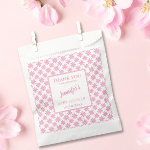 ピンクの花のベビーシャワー フェイバーバッグ
