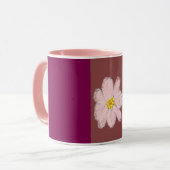 ピンクの花のペイントマグ マグカップ (正面左)