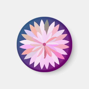 ピンクの花のボタン型栓抜き マグネット