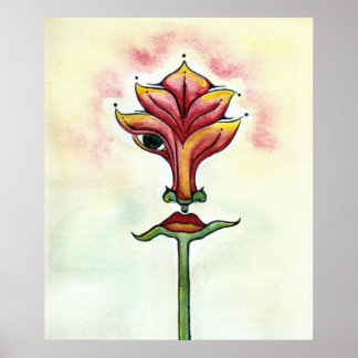 ピンクの花のポスター ポスター