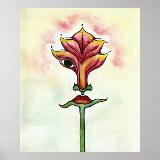 ピンクの花のポスター ポスター (正面)