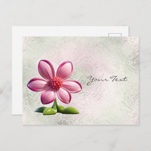 ピンクの花のポストカード ポストカード (正面/裏面)