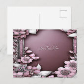 ピンクの花のポストカード ポストカード (正面/裏面)