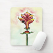 ピンクの花のマウスパッド マウスパッド (マウス)