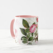ピンクの花のマグの花柄 マグカップ (正面左)