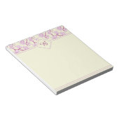 ピンクの花のメモ帳 ノートパッド (アングル)