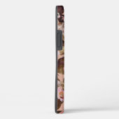 ピンクの花のモダンな名前入りデザイン Case-Mate iPhoneケース (裏面 / 右)