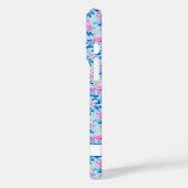 ピンクの花のモノグラム入りフラミンゴ Case-Mate iPhoneケース (裏面 / 左)