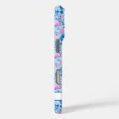 ピンクの花のモノグラム入りフラミンゴ Case-Mate iPhoneケース (裏面 / 右)