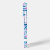 ピンクの花のモノグラム入りフラミンゴ Case-Mate iPhoneケース (裏面 / 左)