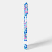 ピンクの花のモノグラム入りフラミンゴ Case-Mate iPhoneケース (裏面 / 右)
