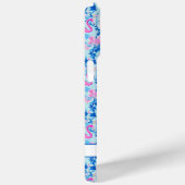 ピンクの花のモノグラム入りフラミンゴ Case-Mate iPhoneケース (裏面 / 右)
