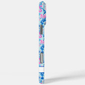 ピンクの花のモノグラム入りフラミンゴ Case-Mate iPhoneケース (裏面 / 右)