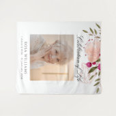 ピンクの花のライフセレブレーション・追悼式のメモリアル タペストリー (正面(横))