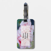 ピンクの花のラゲッジタグ ラゲッジタグ (裏面縦)
