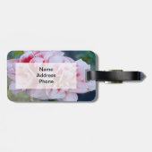 ピンクの花のラゲッジタグ ラゲッジタグ (裏面横)