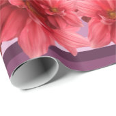 ピンクの花のラッピング紙 ラッピングペーパー (ロールコーナー)