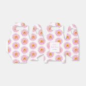 ピンクの花のリボン ブライダルシャワー フェイバーボックス (折り畳みなし)