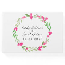 ピンクの花のリースエレガントフローラホワ結婚イト