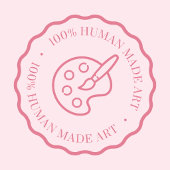 ピンクの花のレトロフェミニン スクエア名刺