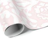 ピンクの花のレースの包装紙 ラッピングペーパー (ロールコーナー)