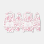 ピンクの花のローズ チャイナ風 ブラidal Shower フェイバーボックス (折り畳みなし)