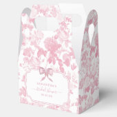 ピンクの花のローズ チャイナ風 ブラidal Shower フェイバーボックス (オープン)