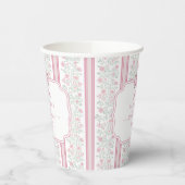 ピンクの花のワイルドフラワーのコケッティ 紙コップ (左)