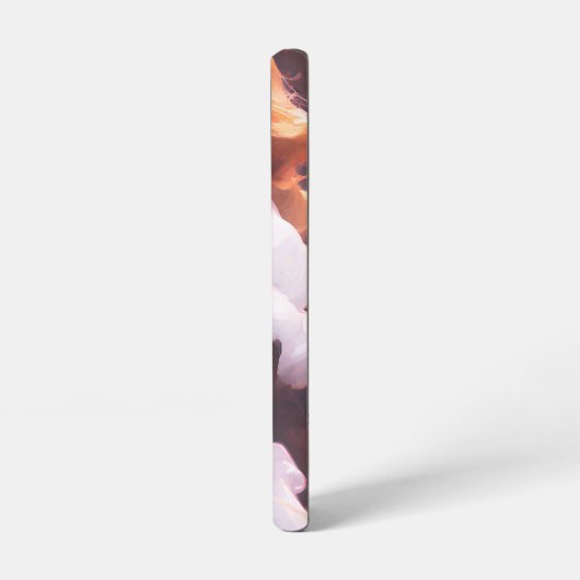 ピンクの花の中の美しい若い女の子ポートレート SAMSUNG GALAXYケース (左側面)