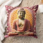 ピンクの花の仏めい想ズ クッション (ブランケット)