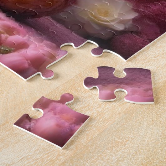 ピンクの花の仏めい想ズ ジグソーパズル (側面)
